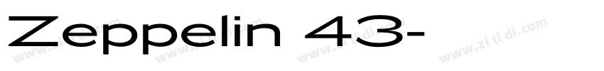 Zeppelin 43字体转换